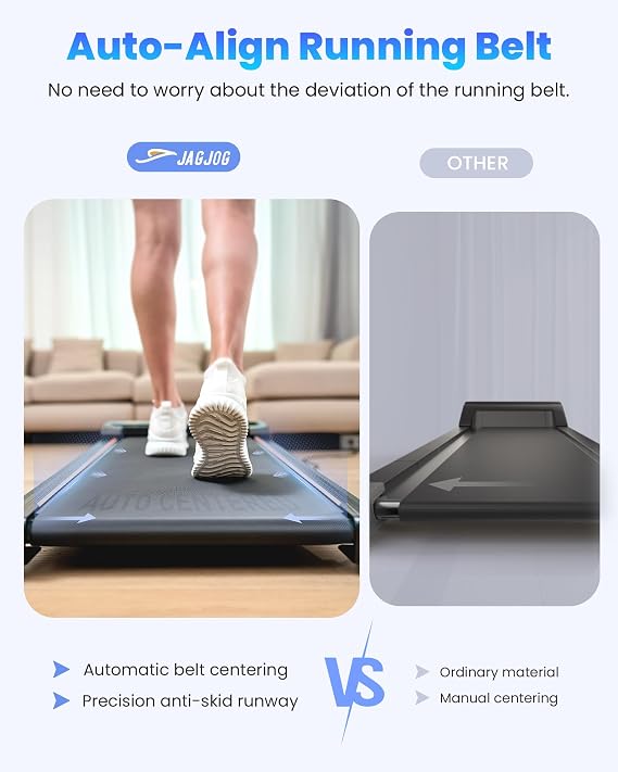JAGJOG Foldable Treadmill with 15% Incline for Home Workouts