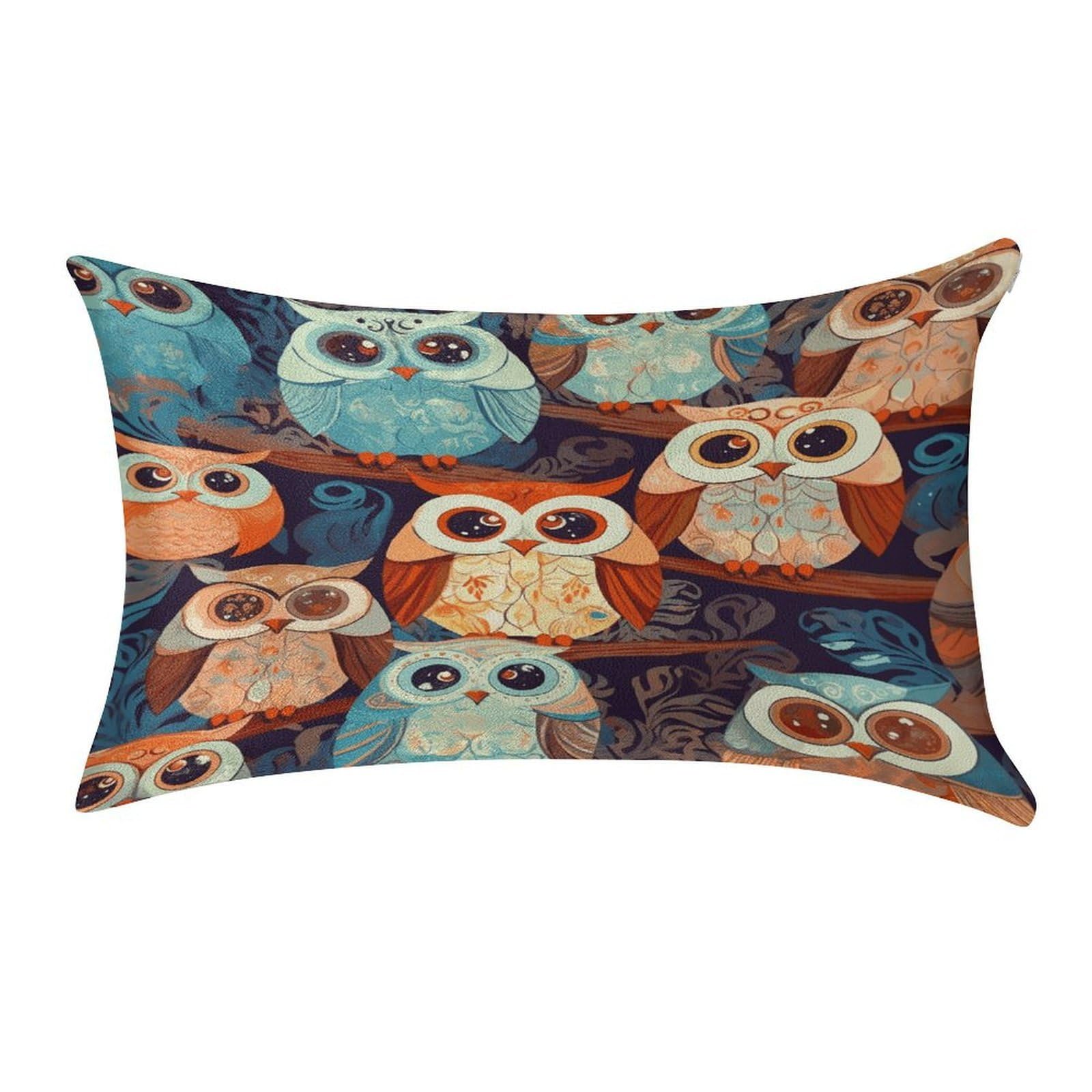 VstaDank Anime Owl Pillow Covers Rectangular Cushion Case Cozy Decorative Throw Pillowcase Luxury Lumbar Pillow Shells with Zipper Soft Velvet Pillows Shams 12 X 20 in