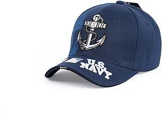 Navy Premium 6 Panel Adjustable Veteran Baseball Hat