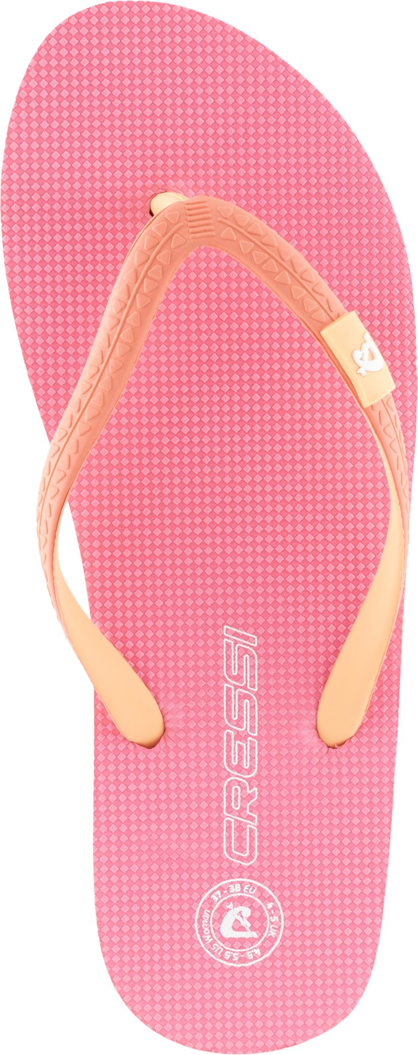 CRESSI since 1946 - St Tropez Flip Flops - Perfect for Beach, Sea, Pool, Gym, Leisure, Quick Drying, Soft Shock Absorbing, Non Slip, Pink/Coral - 41/42 EU