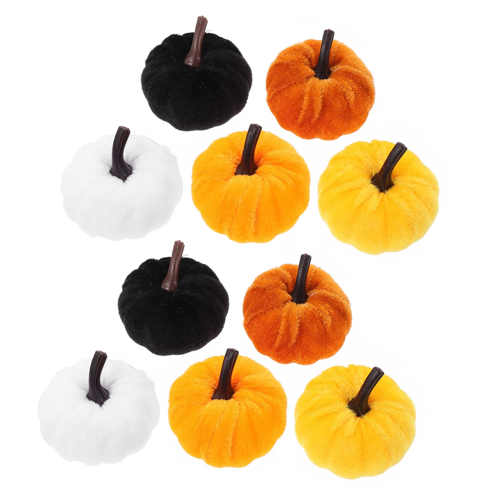 ABOOFAN 5 Set Zucca Di Flanella Decorazioni Di Halloween Decorazioni Autunnali Oggetti Di Scena Per Torte Nel Bosco Zucche Artificiali in Tessuto Zucche Artigianali Stoffa 10 Pezzi*5