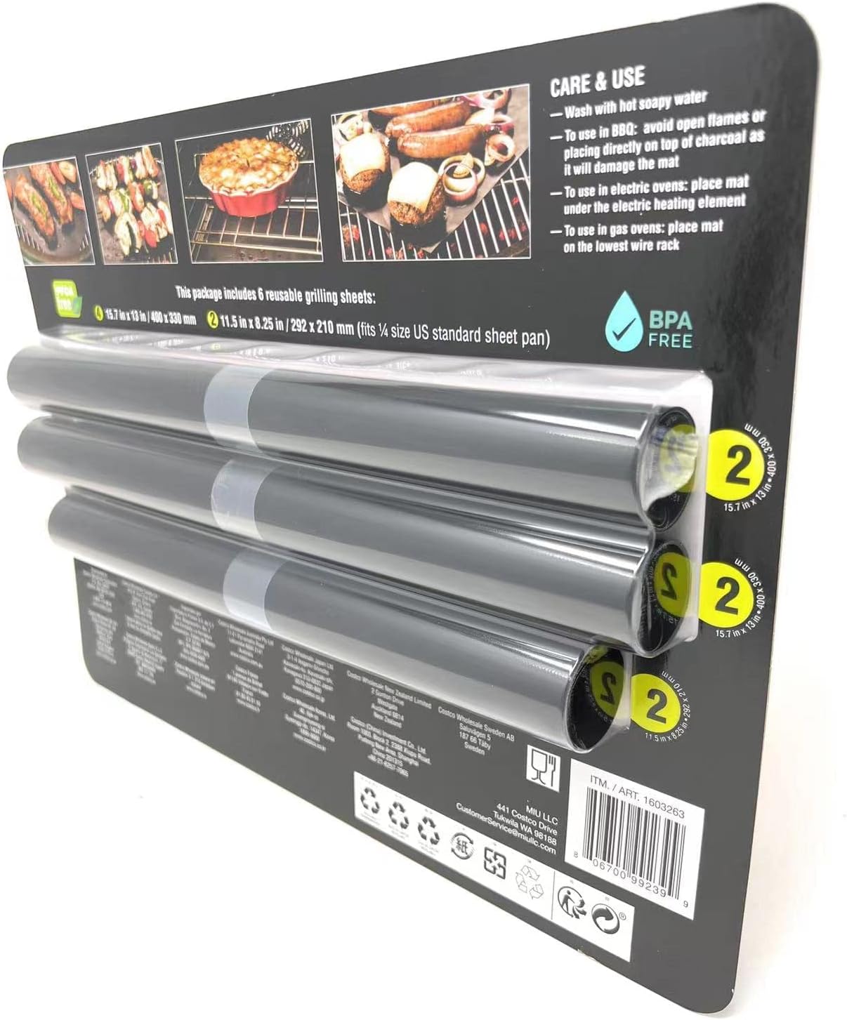 MIU 6 Pack BBQ Grill Mats