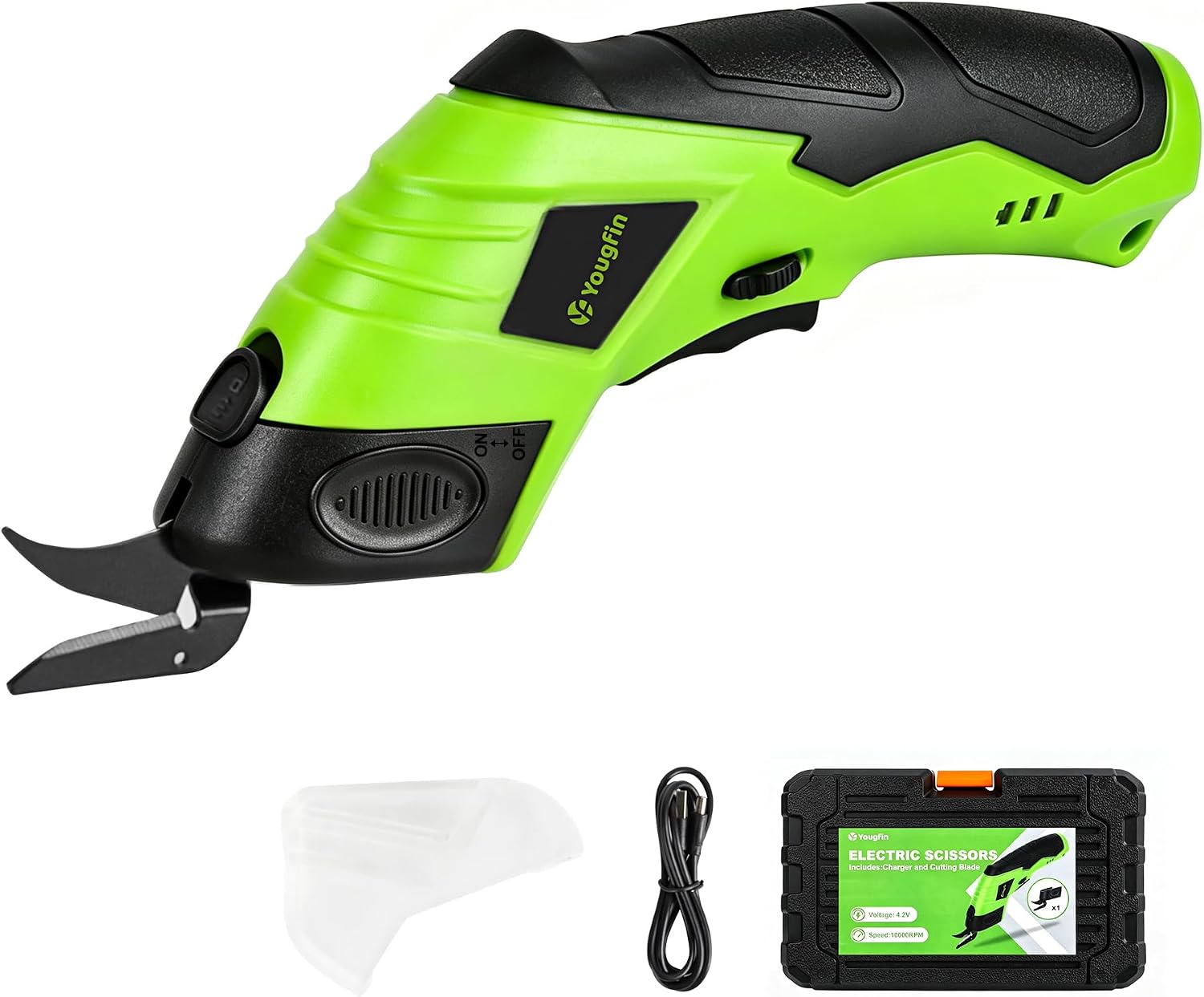 Yougfin 4.2V Cordless Electric Fabric Scissors with Case