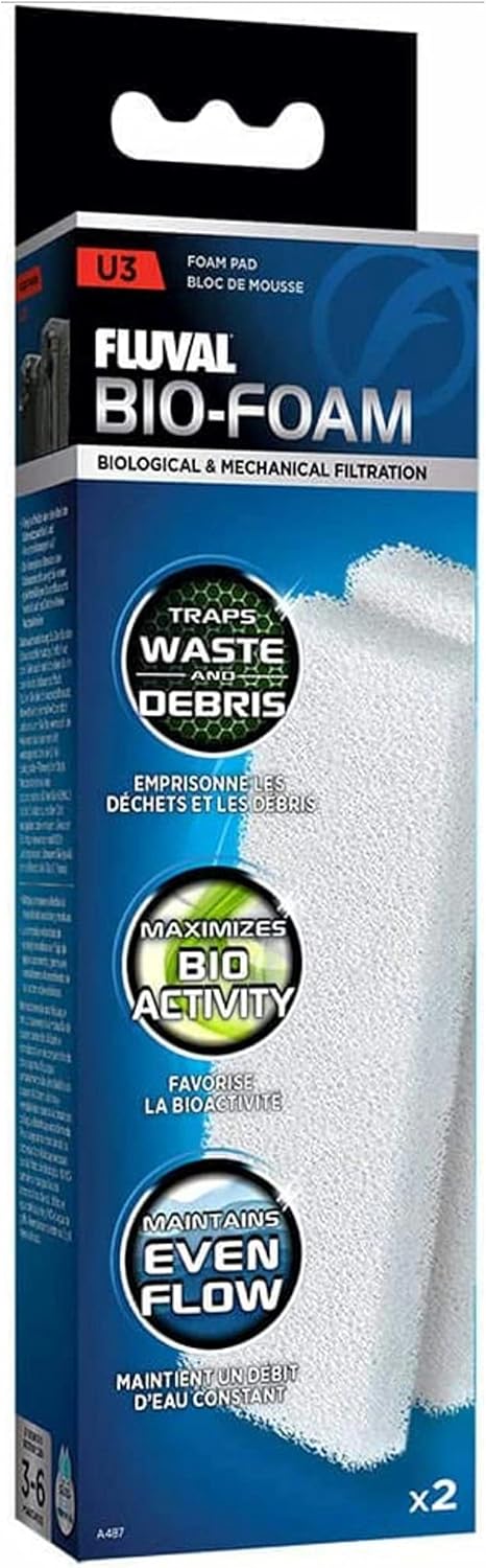 Fluval U3 Filter Foam Pads, 3 x 2 pack, Small - Image 3
