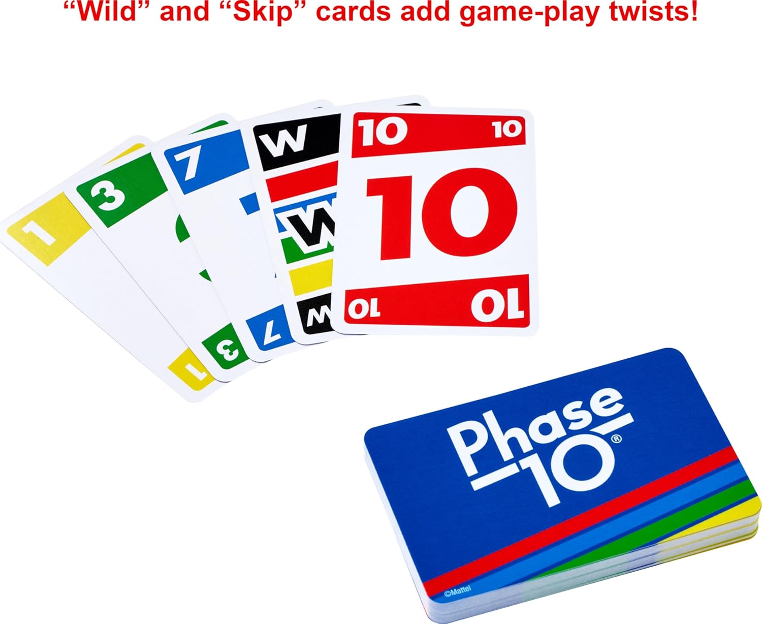 Mattel Games Phase 10 Card Game with 108 Cards, Great Game for Kids, Family or Adult Game Night, Ages 7 Years and Older