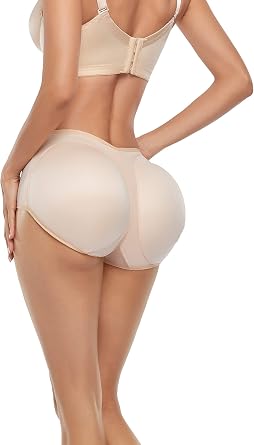 BIMEI 2PS Sponge padded Womens Butt Lifter Shapewear Butt Shaper Boxer Padded Enhancing Underwear