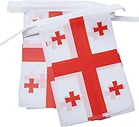 Vista 227 de Guatemala 19.7 ft BUNTING Flag 20 banderas 9'' x 6'' - Banderas de cuerda guatemalteca 5.9 x 8.3 in - AZ FLAG