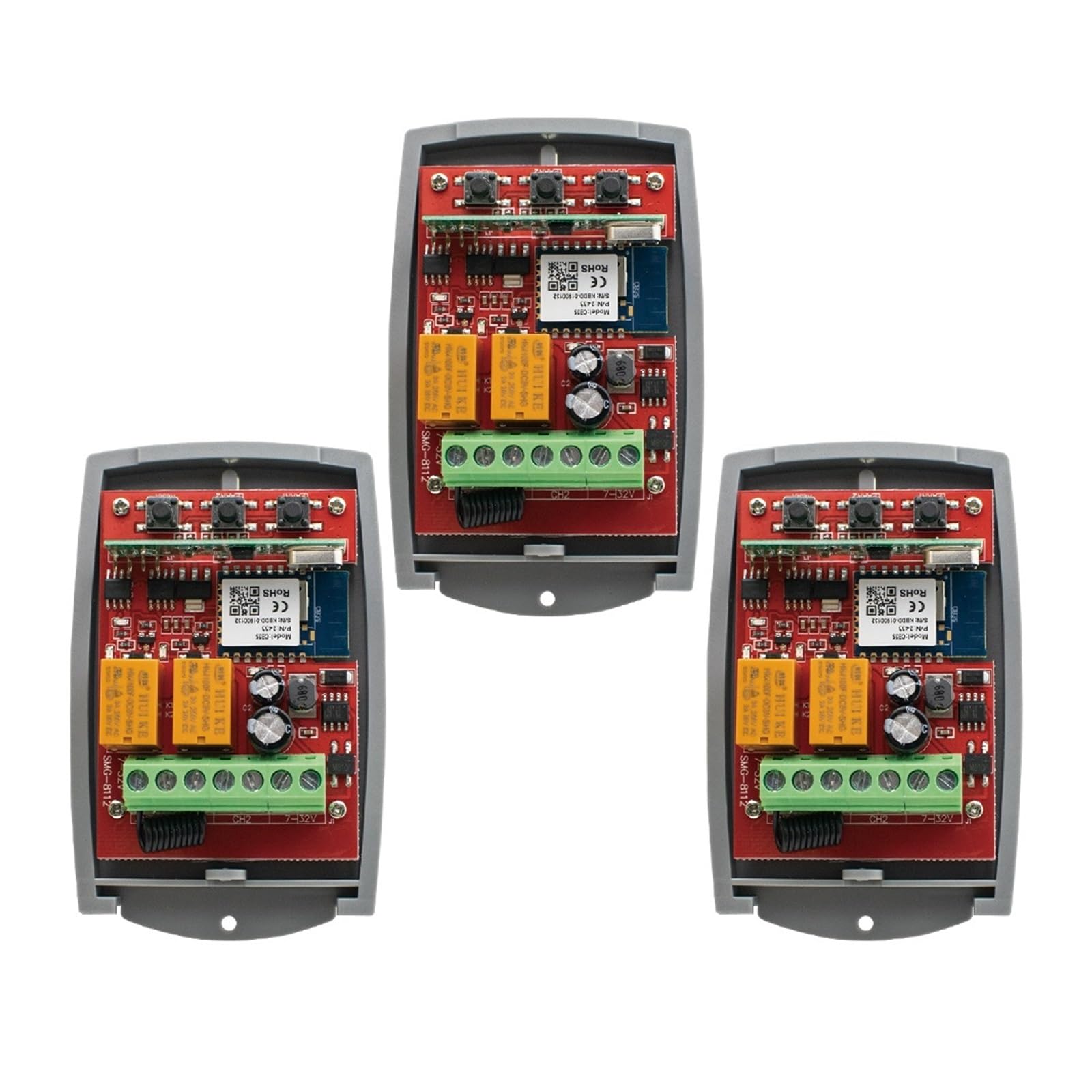 Tuya Garage Apriporta Cancello Ricevitore 2ch 433mhz 433.92mhz Universale Fixed Rolling Code Multi Marca Controller Switch Ampiamente utilizzato(AC DC 7-32V WIFI X3)