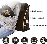 Vista 117 de Triangular Reading Pillow Wedge Headboard Back Support Pillow for Sitting up in Bed Daybed Bolster Backrest Couch Sofa Corner Cushion Medium Velvet