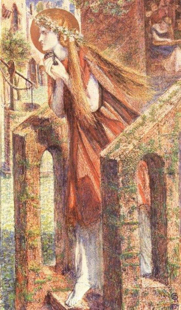 Peintures sur toile de maître triptyque art célèbre Rossetti