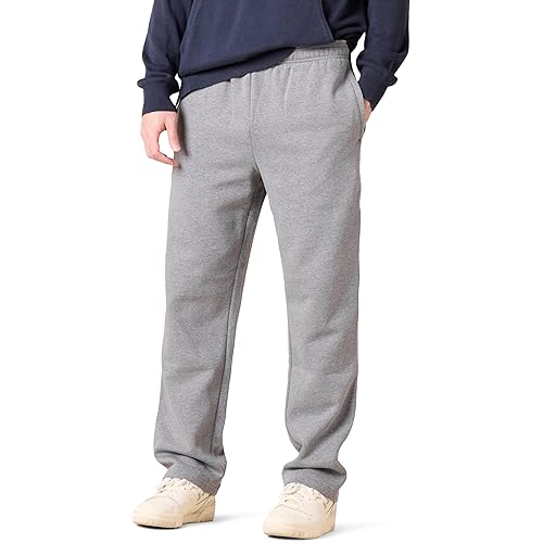 Amazon Essentials Men's Fleece Open Bottom Sweatpant (Available in Big & Tall)