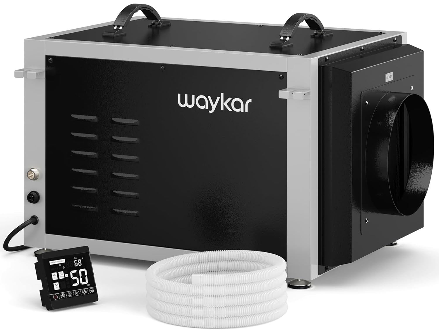 Waykar 158 Pints Commercial Dehumidifier for Crawl Spaces & Little Giant 554425 VCMA-20ULS 80 GPH 1/30 HP Automatic Condensate Pump with Safety Switch for HVAC, Dehumidifier, Furnace, Air Conditioner