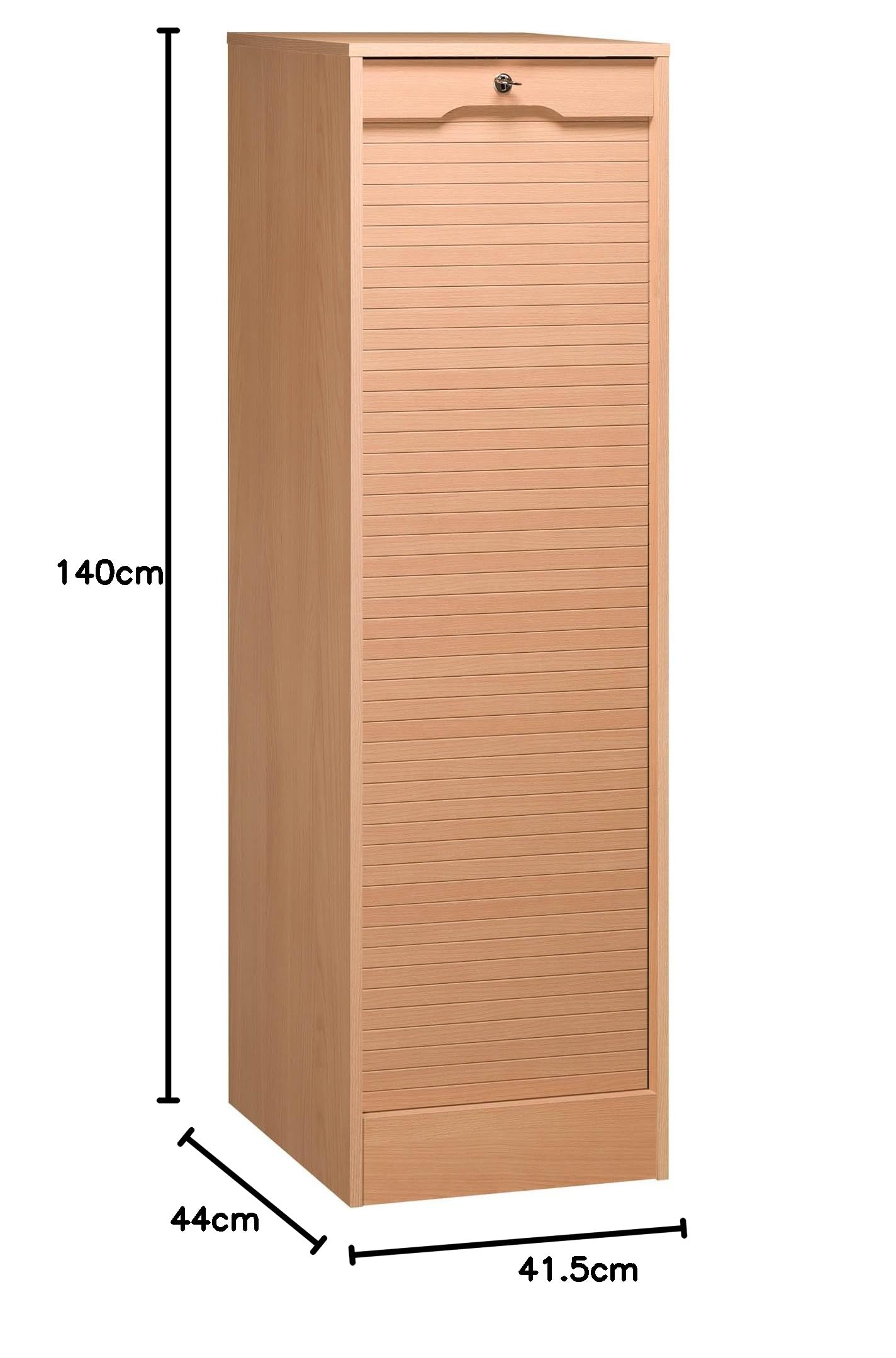 Générique Classeur à Rideau Bois H 140 cm (Hêtre)