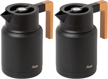 Rivers A_JG001BK Thermo Jug Keet Insulated Pot Easy to Wash, Wide Mouth, Cold Retention, 40.6 fl oz 1,200 ml, Cold Bottle, Barley Tea, Coffee, Tabletop Pot, Thermos Flask, Stylish, Black