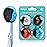 Frekare Helmet Toothbrush Covers Caps, Fits Most Manual and Electric Tooth Brushes, 4 Count (White, Black, Blue, Red)