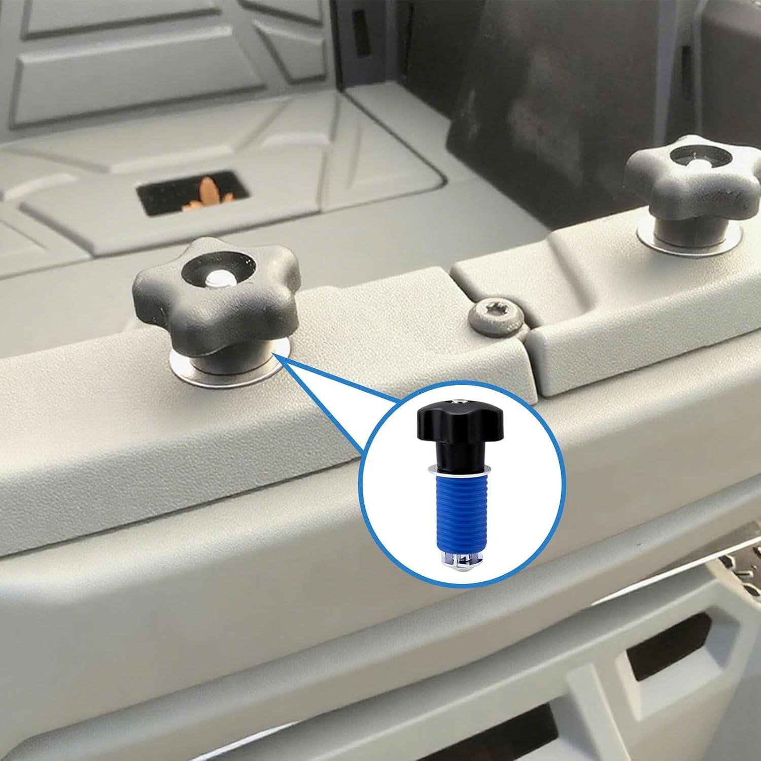 1 Pack Polaris Ranger Bed Anchors Lock and Ride Knob Tie Down Anchor Accessories for RZR Cooler Ace ATVs, Easy to Use for Off-Road Vehicles and Equipment Accessories to Secure Tools Sportsman Rack