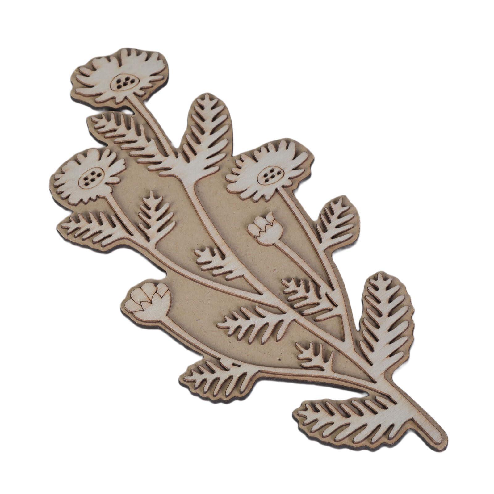 Stamp Plant Decorative Wood for Crafting Scrapbook Painting Teaching and Card Making Wood Plant Decorative