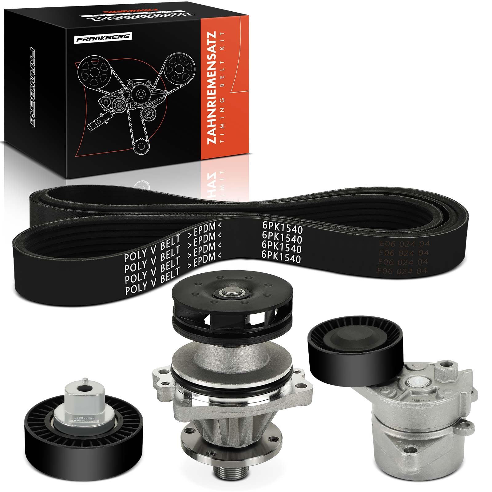 Frankberg Zahnriemenkit Zahnriemensatz mit Wasserpumpe Kompatibel mit 3er E46 3.0L 1998-2005 5er E39 3.0L 1998-2003 Replace# KP16PK1540
