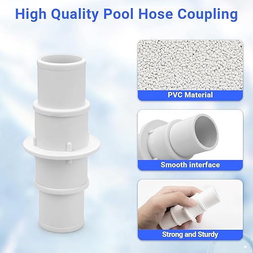 Miniatura 4 de Adaptador de manguera de piscina, adaptador de manguera de vacío de 1-12 o 1-14 pulgadas, apto para aspiradoras de piscina, bomba de piscina o