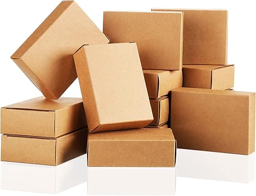50 Cajas de Jabón de Papel Kraft Embalaje para Suministros de Fabricación de Jabón Casero para Recuerdos de Fiesta Sin Ventana Embalaje Vacío para