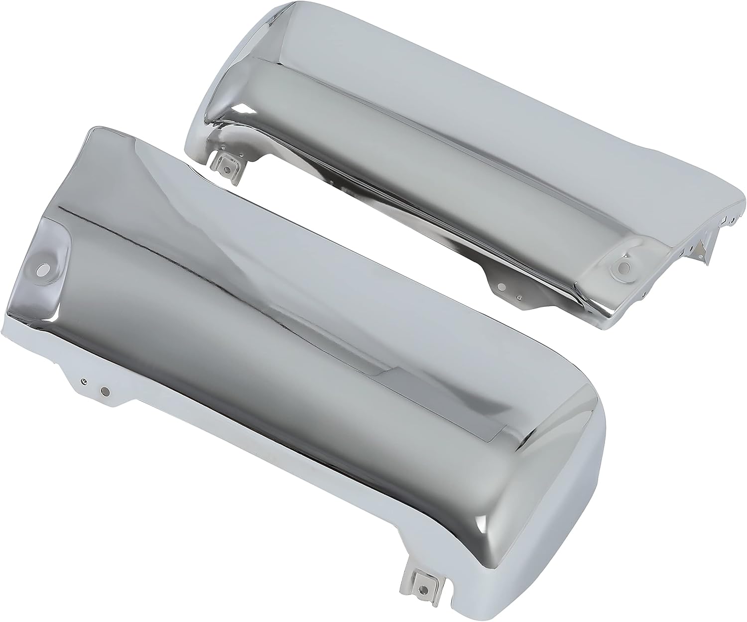 ALMULOO Pair Rear Bumper End Cap Corner Compatible with 1996-2002 Toyota 4Runner SR5 Base Models w/o Fender Flares Replacement for 5210635061 5210735051 Chrome Steel Silvery