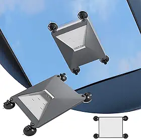 Starlink Mini suporte de ventosa, 2 em 1 Starlink Mini capa protetora líquida, kit de montagem com sucção para teto solar, caminhão, barco, teto de carro, janela cinza