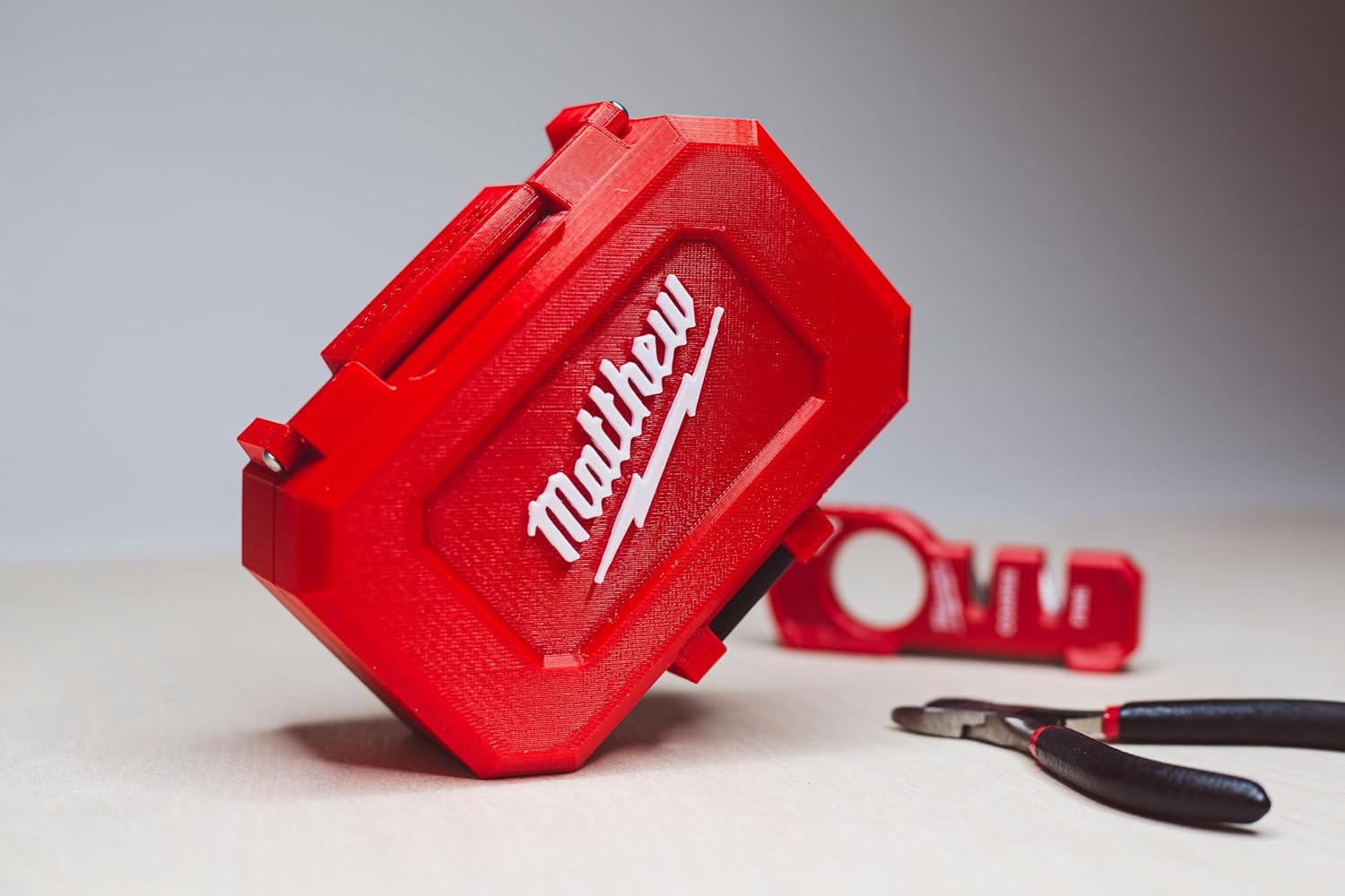 Personalized Milwaukee Style Storage Box | Gift | Dad | Husband | Woodworker (Personalized box only)