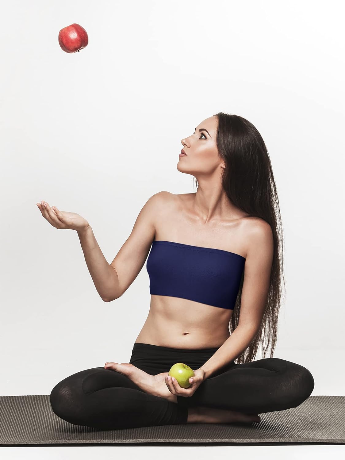 HESTYA Women's Strapless Bralette Bra Seamless Bandeau Soft Stretchy Non-Padded Bandeau Tube Top Sport Bra, 3 Pieces - Image 5