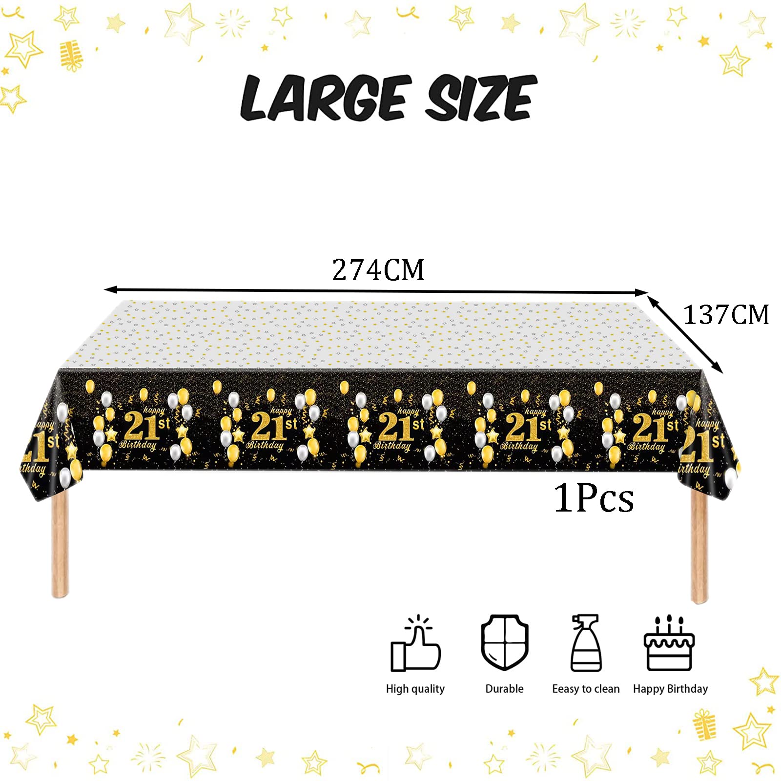 Nappe Football RISF - Lot De 2 - 137x274 Cm - Plastique Imperméable - Thème Sport Pour Fête
