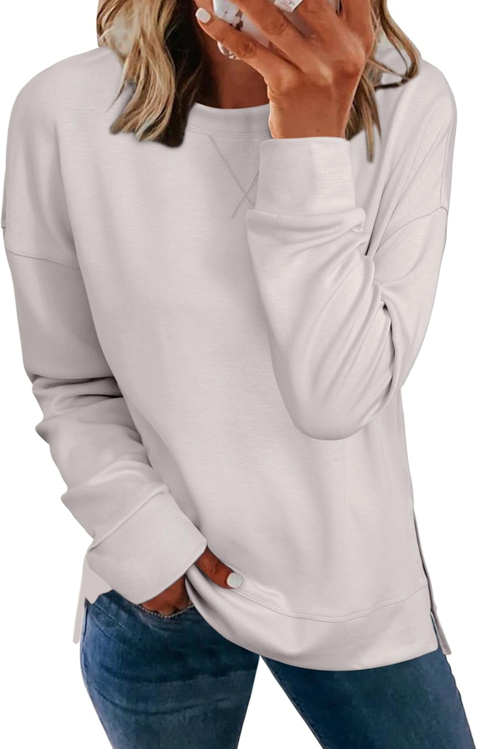 Simplee Womens Boho Long Sleeve Mini Dress Floral Square