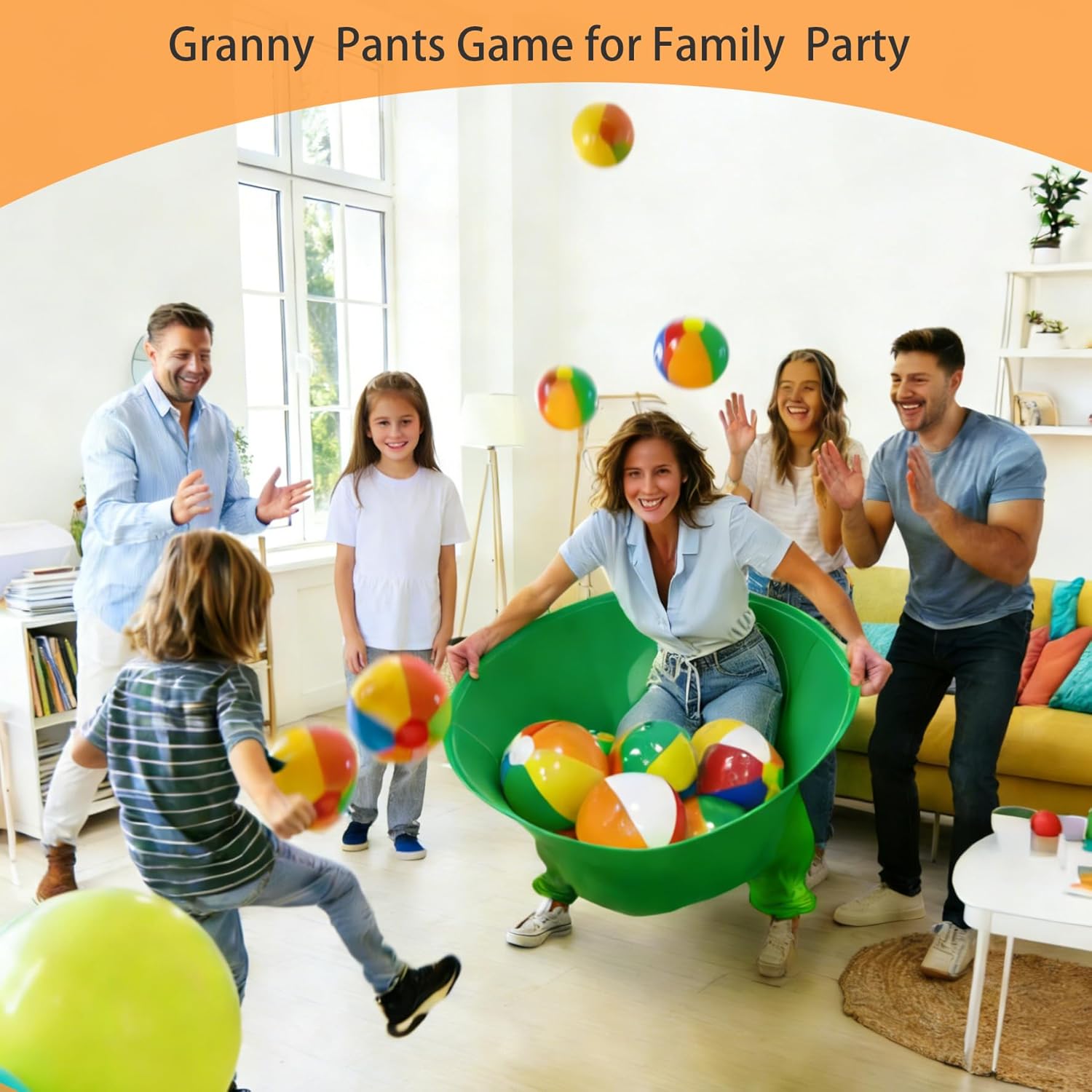 Granny Pants Yard Game Set,Outdoor Party Game Granny Pants Outdoor Game with Bouncy Balls and Air Pump Fun Family Reunion Backyard Games for Groups