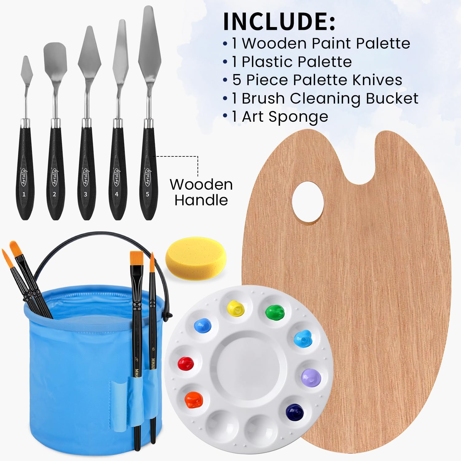 66-Piece Acrylic Painting Kit with Desktop Easel,32 Colors Acrylic Paint Set(22ML), Paint Brush Set & Case, Brush Basin, Complete Art Supplies Painting Set for Adults, Artists, Beginners
