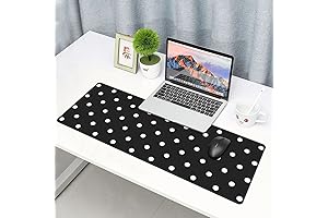 Polka Dot Black & White Gaming Mouse Pad Mat