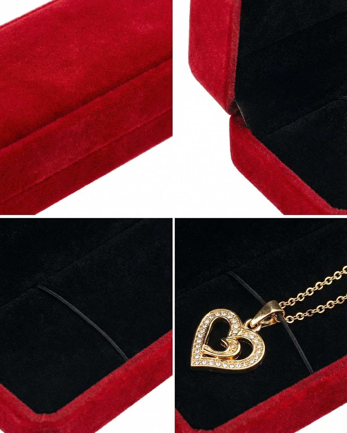 Jewelry Boxes, 12 Pack Velvet Necklace Box Long Bracelet Box Necklace Gift Boxes, Jewelry Storage Display Case For Wedding, Engagement,Proposal, Birthday And Anniversary (Red)