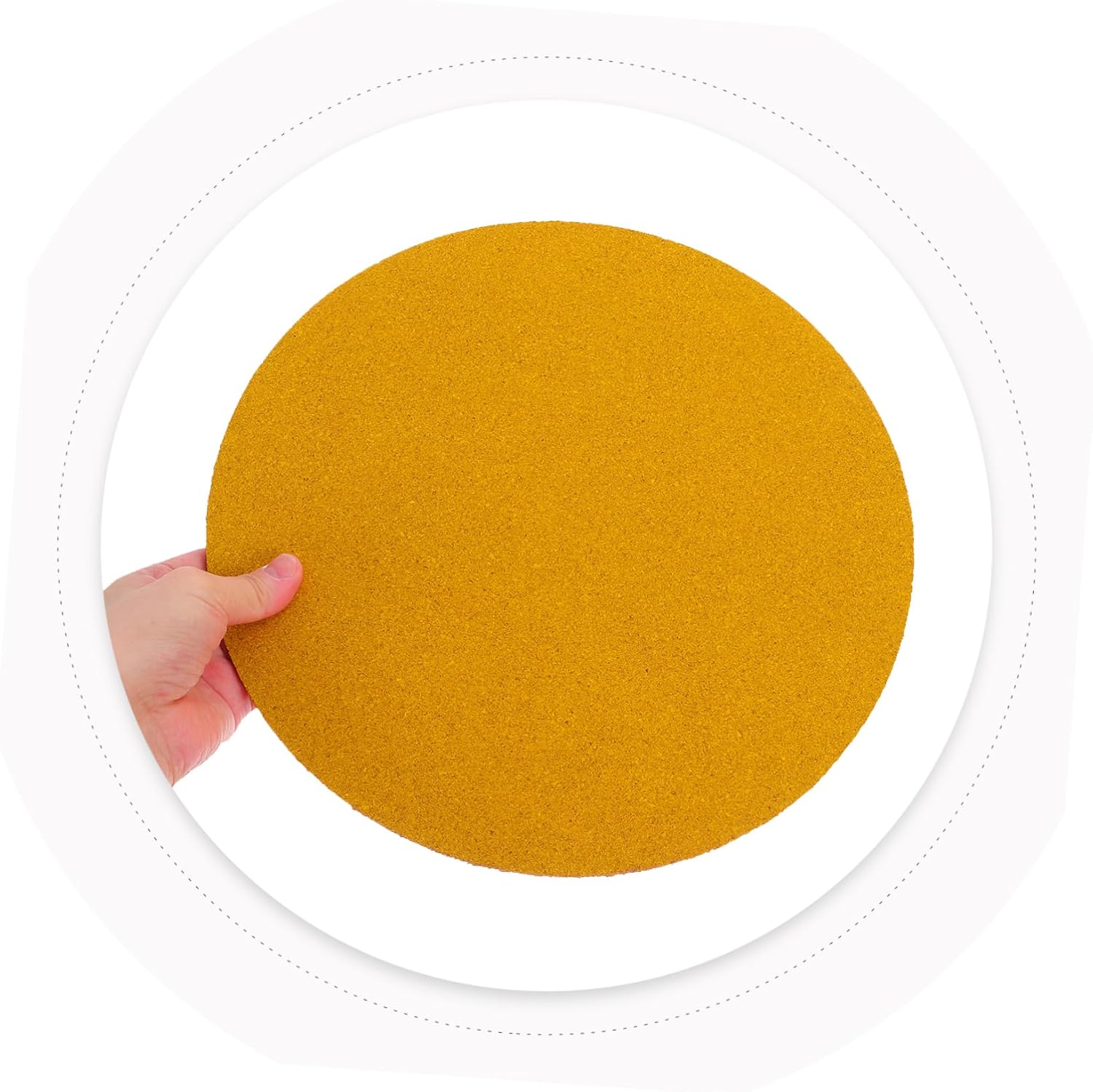 Decorative Corkboard Round Self-Adhesive Bulletin Board for Wall Decor Stylish Pin Board for Photos and Notes Girls Rooms and Offices
