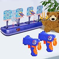 Vista 6 de Blancos para pistolas Nerf, puntuación automática electrónica con reinicio digital, blanco de tiro para práctica con Nerf, juguete de regalo ideal