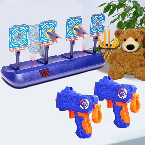 Miniatura 6 de Fibevon Direct Dianas para pistolas Nerf, puntuación automática electrónica, reinicio digital, diana para pistola Nerf serie MegaRival Regalo ideal