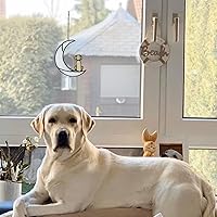 Vista 5 de BOXCASA Regalo de condolencias para perros con vitrales en la luna, regalos conmemorativos para perros amarillos para pérdida de mascotas, regalos