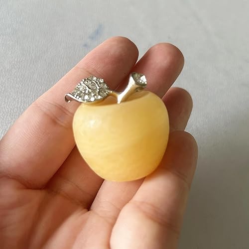 Vista 64 de 1 pieza de figuras coleccionables de cristales de manzana de rodonita y piedras curativas, decoración de habitación de 1.18 pulgadas, decoración