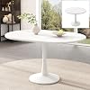 Modern Extendable Round Dining Table, 100-140cm Elegant Wood Kitchen Table for 4-6 People Coffee Table for Kitchen & Dining Room
