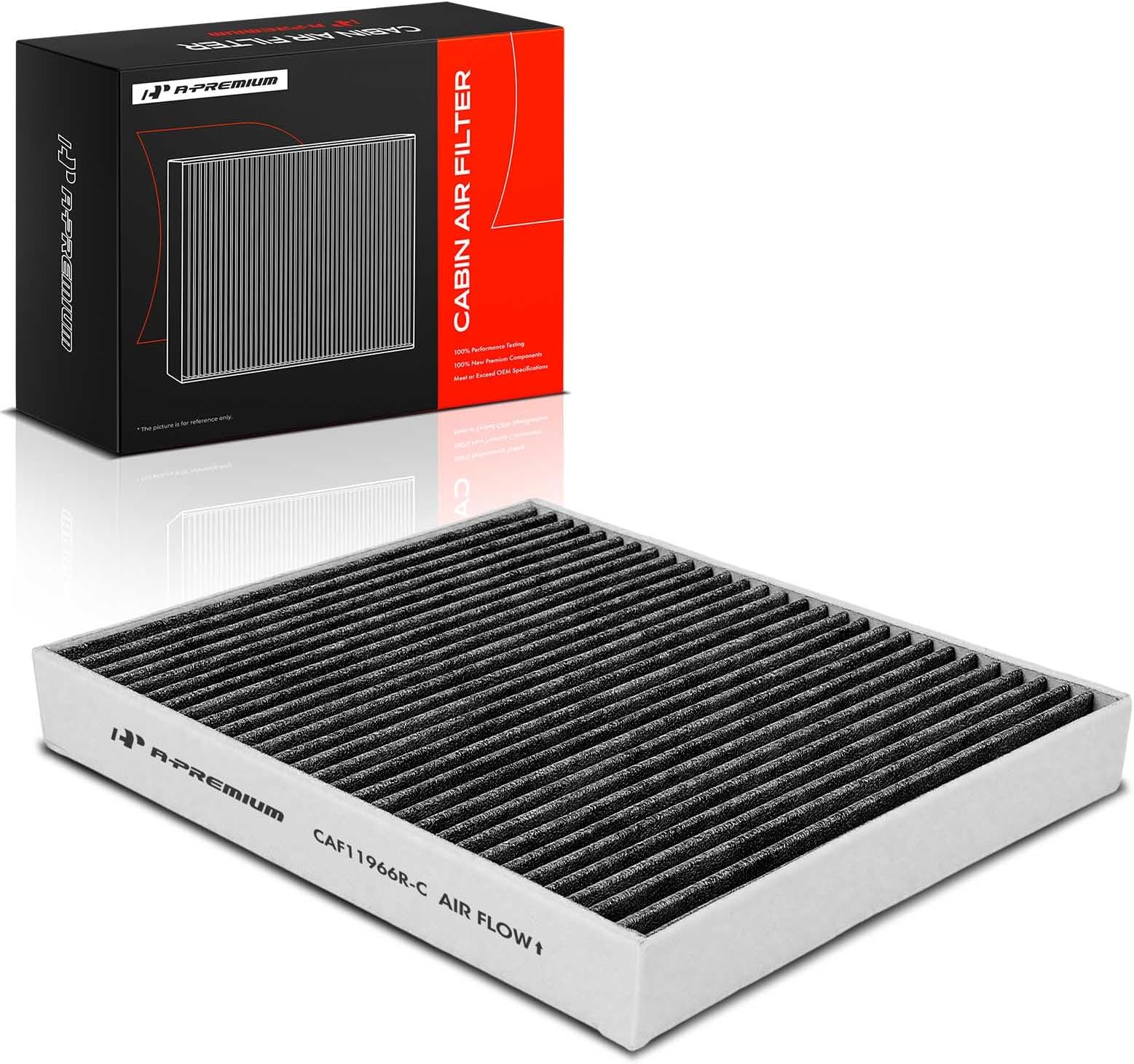 A-Premium Cabin Air Filter w/Activated Carbon Compatible with Chevy, GMC, Cadillac & Buick - Camaro, Colorado, Equinox, Impala, Malibu, Silverado, Traverse, Sierra, Yukon, Escalade, ATS, CT4, Enclave