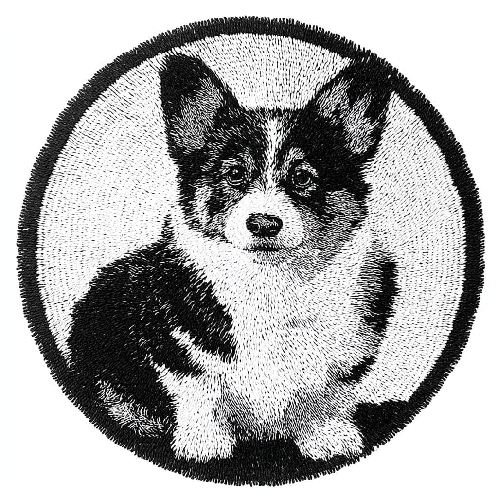 WallustrioaW Round Latch Hook Rug Kits Dog for Adults and Starter 50 * 50Cm