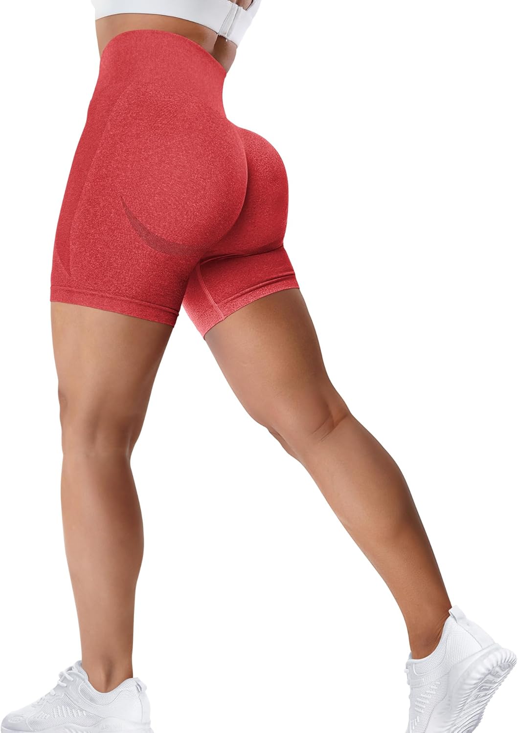 Seamless High Waisted Shorts for Women Smile Contour Biker Shorts Gym Yoga Workout