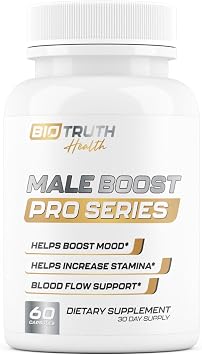 Male Boost PRO Series - The Ultimate Male Supplement - Pills for Men Fast Acting Blood Flow for Manhood, Muscle, Strength, Stamina - Overall Test Level Support - HornyGoatWeed + 8 More - 60 Capsules