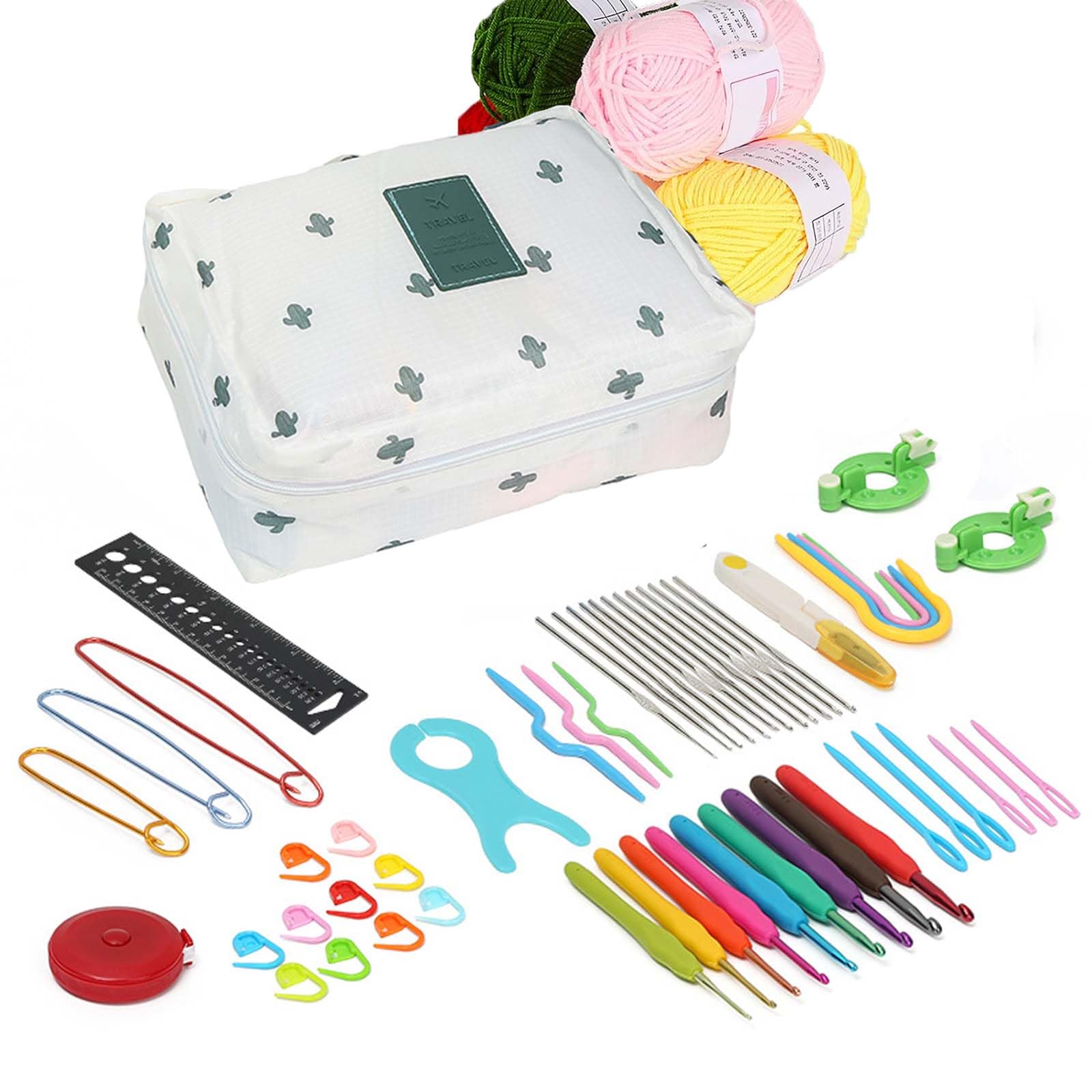 Ganchos ergonómicos de ganchillo con estuche organizador completo 6