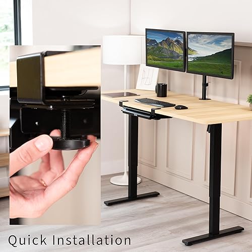 Miniatura 9 de VIVO DESK-DR2C - Cajón deslizante extraíble para debajo de la mesa de 16 pulgadas para escritorio de oficina, organizador de almacenamiento poco