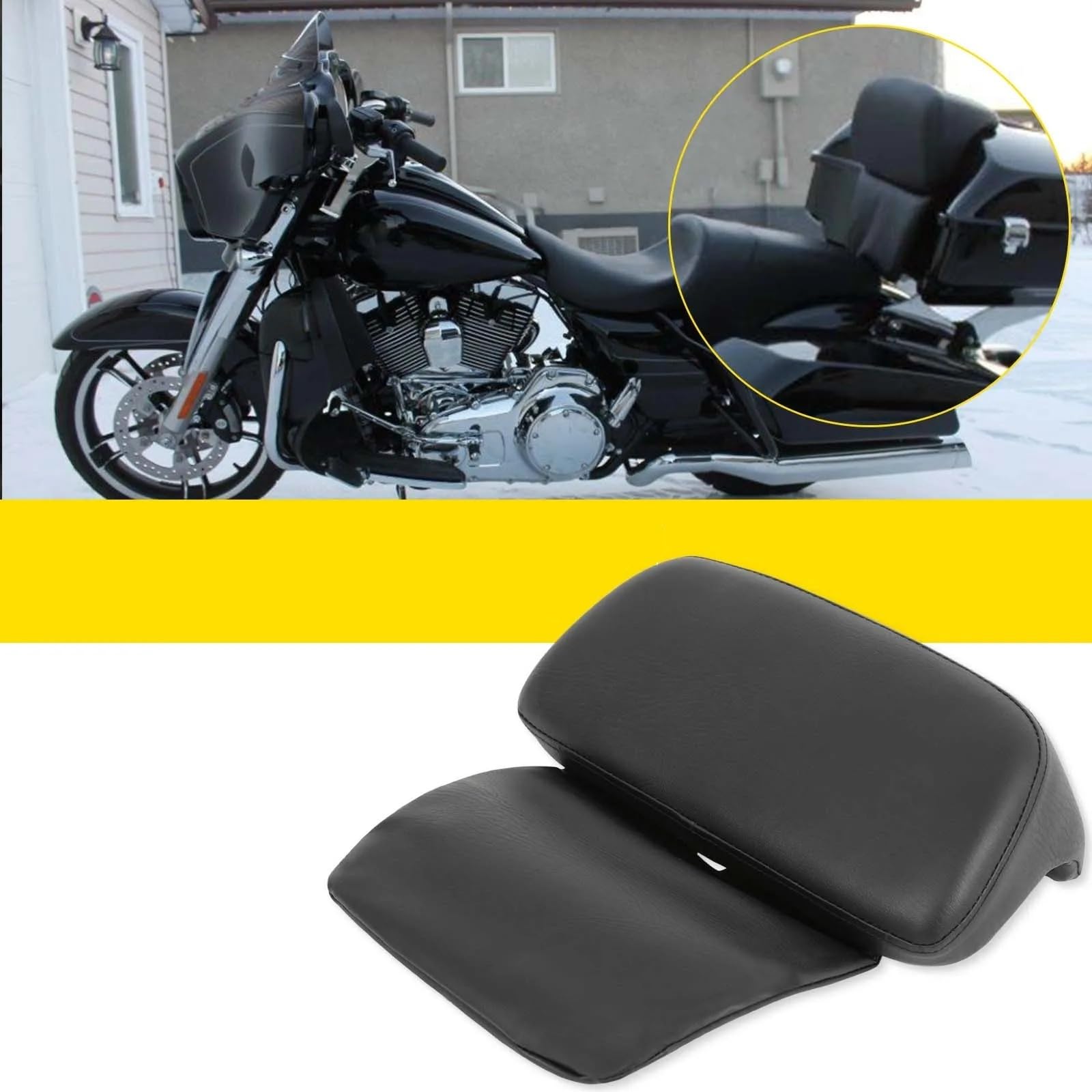 Siedzenia motocyklowe Podkładka pod plecy motocykla pasuje do Harley Touring 2014-2023 CVO Electra Glide pokrowiec na siedzenie