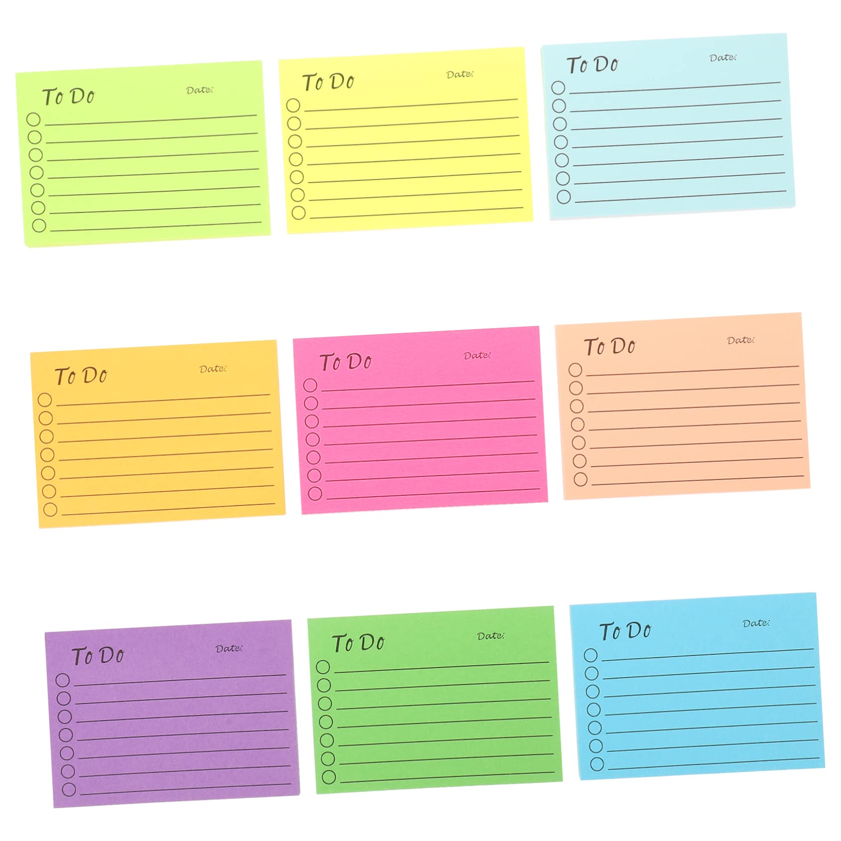 VILLCASE 36piezas Fluorescentes Autoadhesivas Para Multiusos Para Recordatorios y Organización Escolar