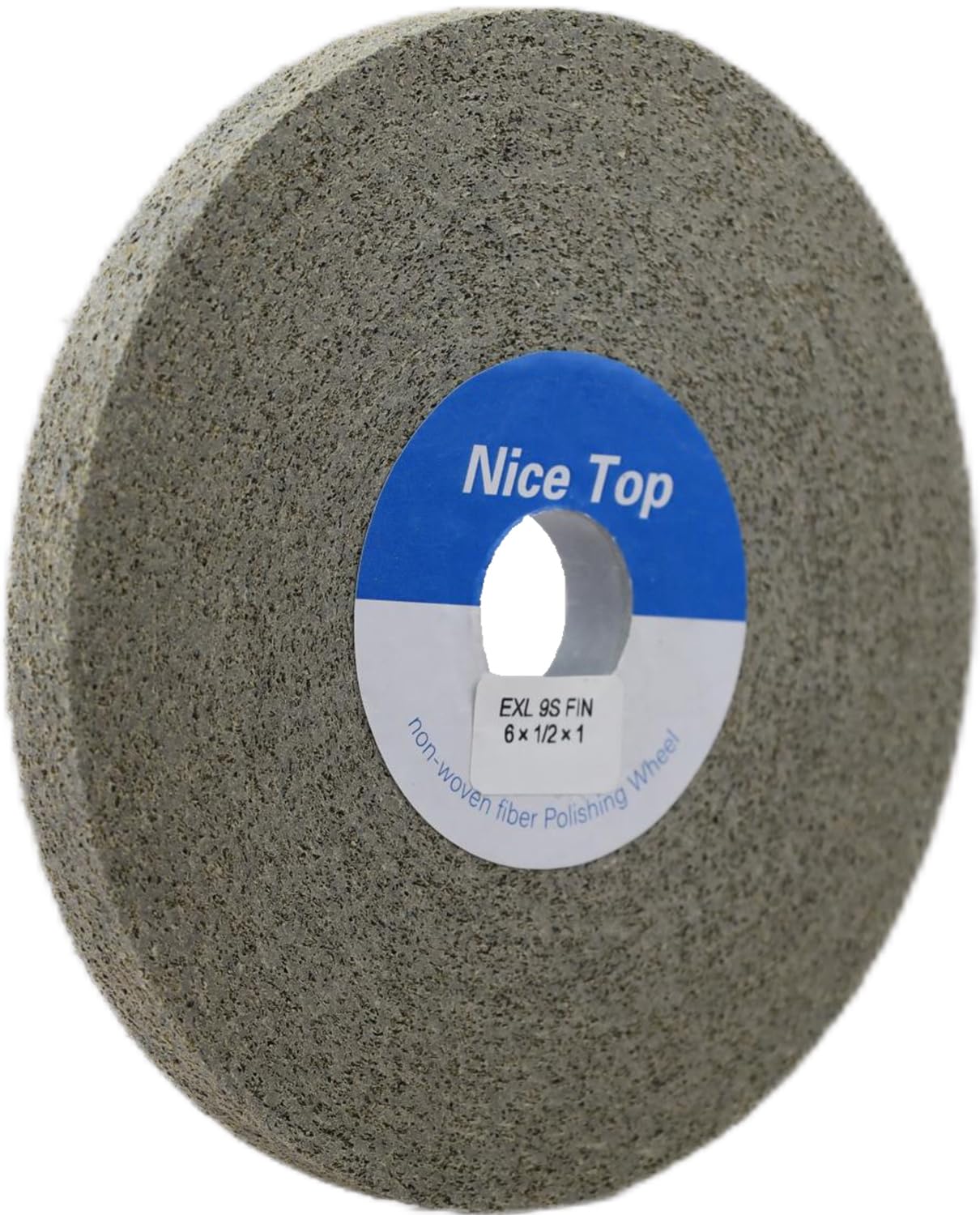 EXL Deburring Convolute Wheel 6 Inch X 1/2 Inch X 1 Inch 9S Fine Grit, Silicon Carbide, Non Woven Fiber Polishing Wheel, Metal Finishing, Pack of 1