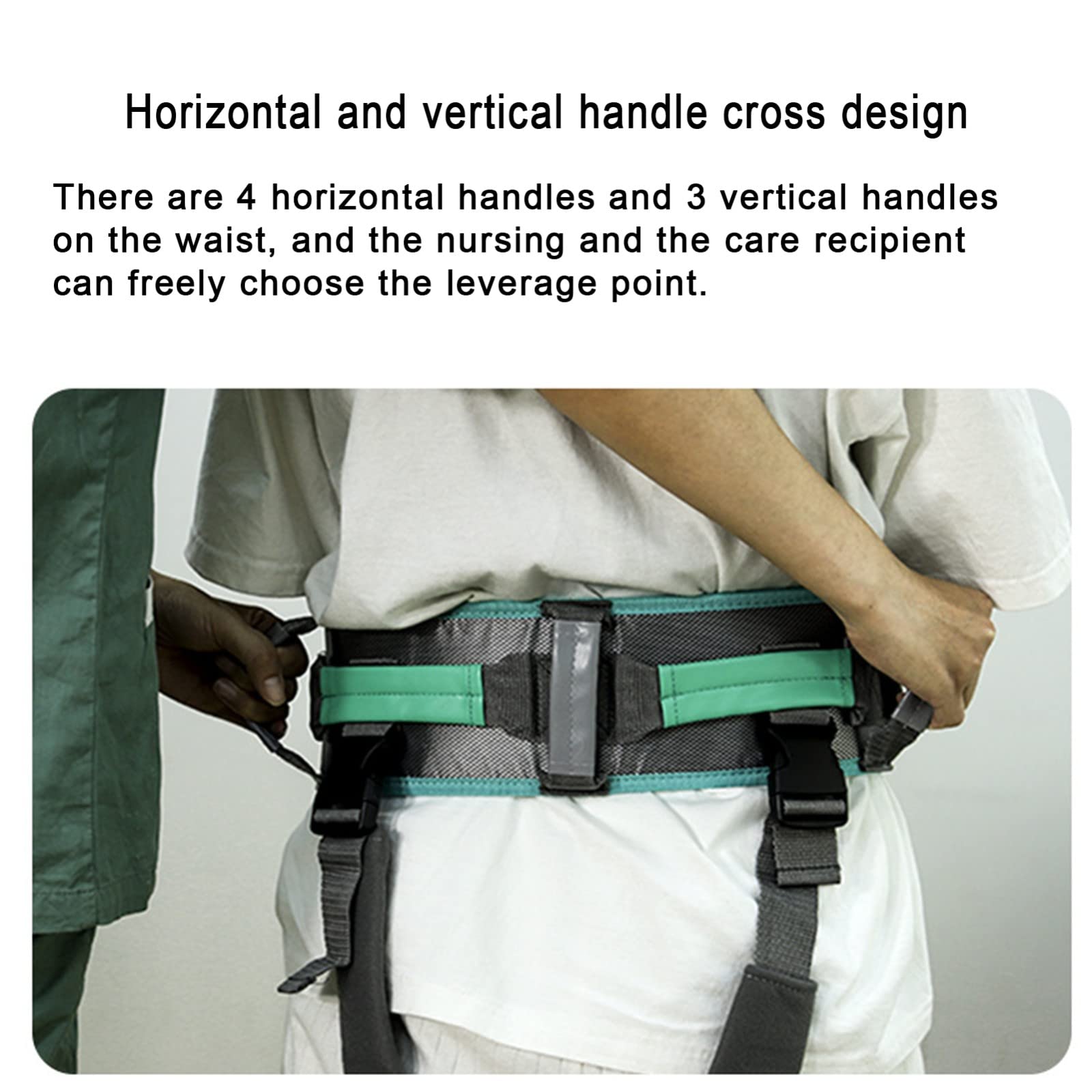 Cinturón De Tracción De La Cintura,7 Cinturones con Asas,Cinturón de Transferencia para Personas Mayores,Cinturón de Rehabilitación Eslinga del Paciente Cinturón Móvil para Ancianos M